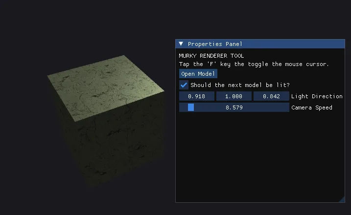 Murky Engine model rendered